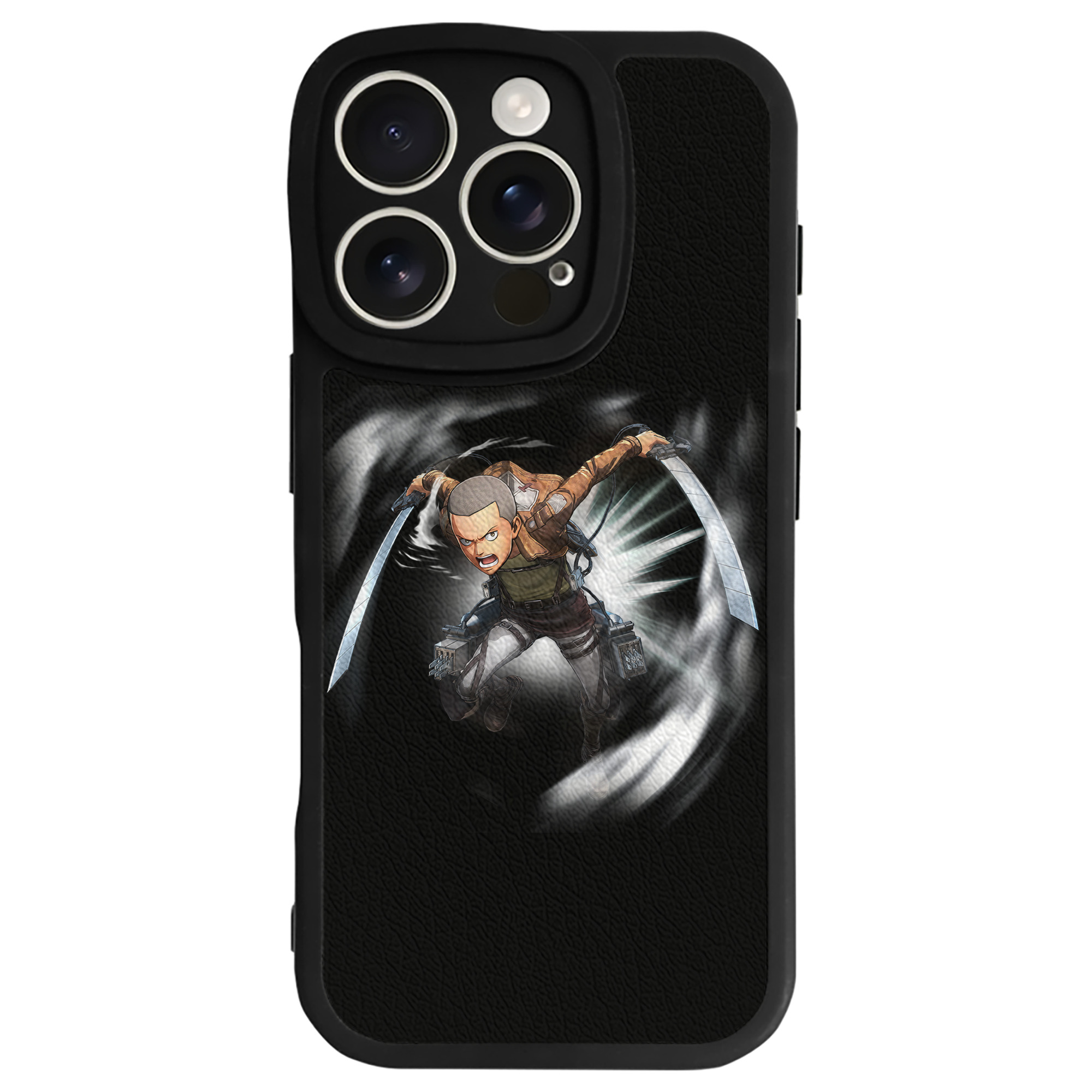 （画像用） 進撃の巨人 コニー·スプリンガー Attack on Titan Connie Springer 【iPhone 16シリーズ対応】シリコンスマホケース（レザー調） 材質：シリコン